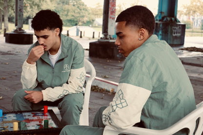 Minted Cream Mosaic Track Jacket