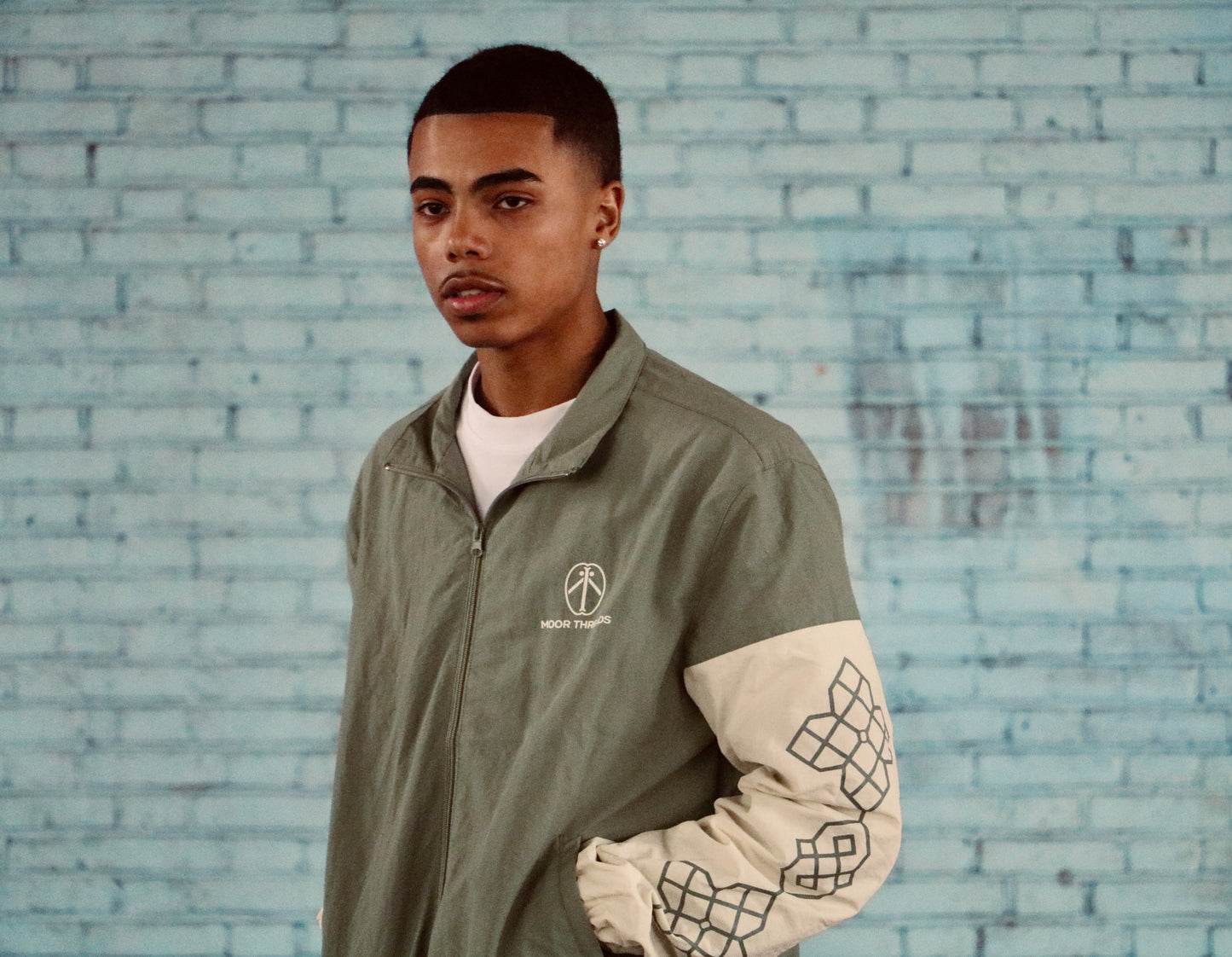 Minted Cream Mosaic Track Jacket