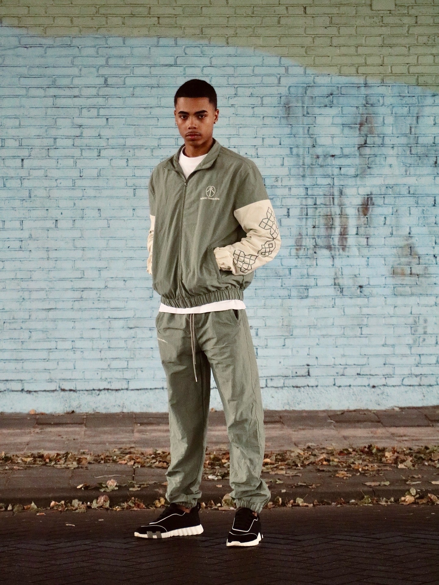 Minted Cream Mosaic Track Jacket