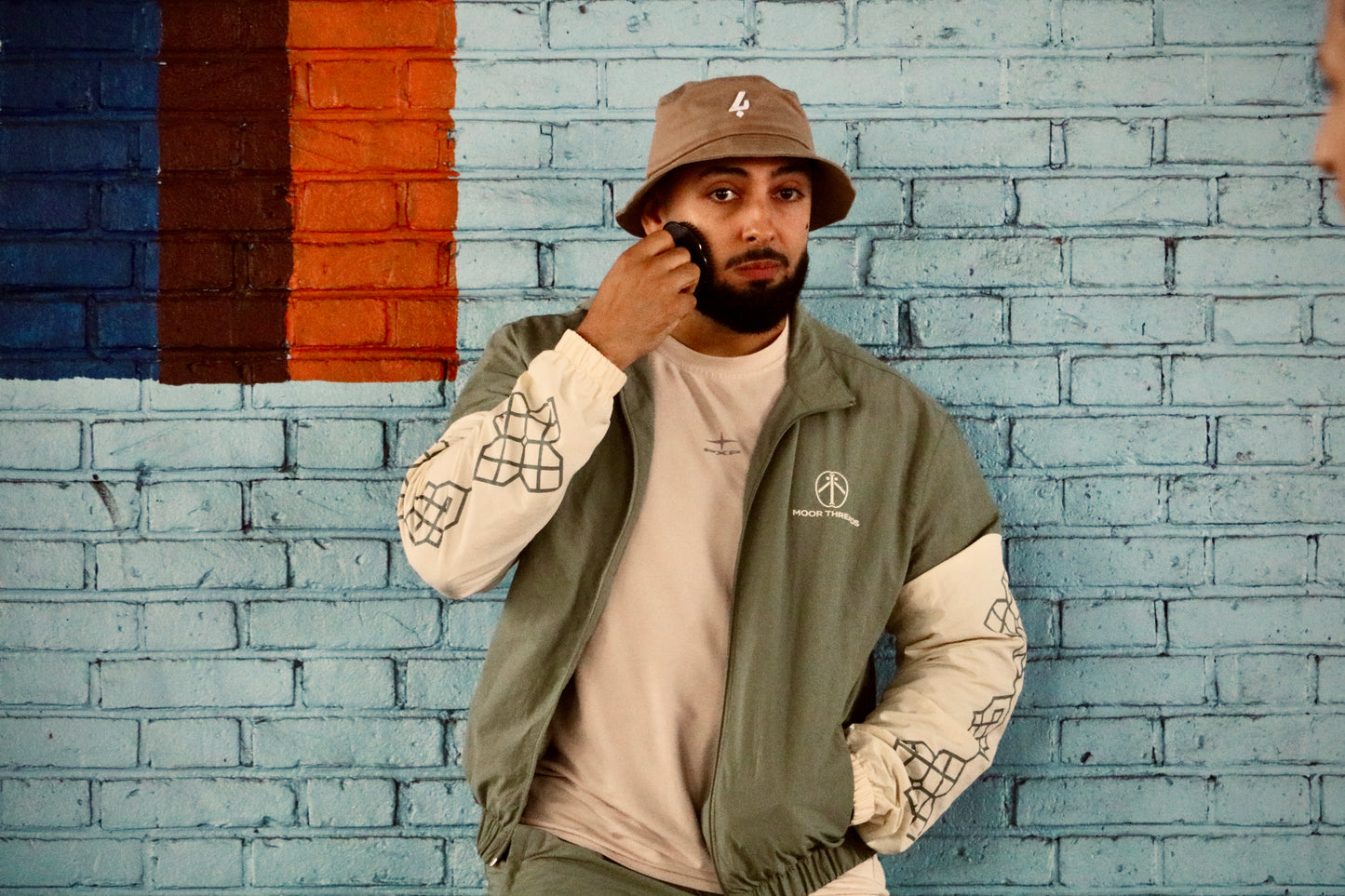 Minted Cream Mosaic Track Jacket