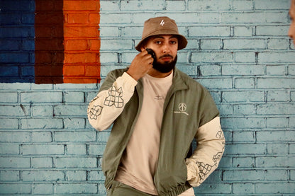 Minted Cream Mosaic Track Jacket