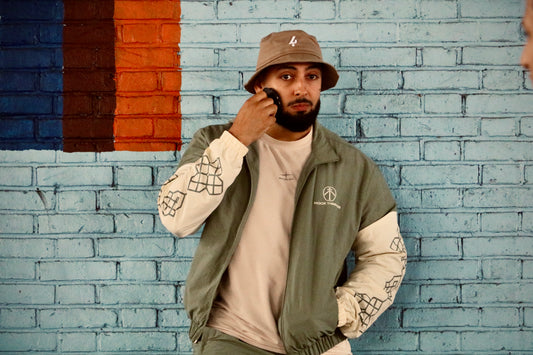 Minted Cream Mosaic Track Jacket